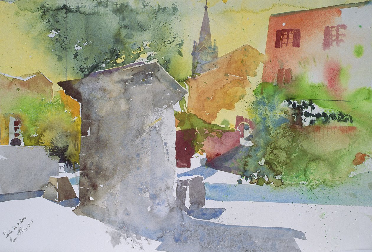 Socle a Villars, Ranska, 2003 (vesiväri) tekijältä Simon Fletcher