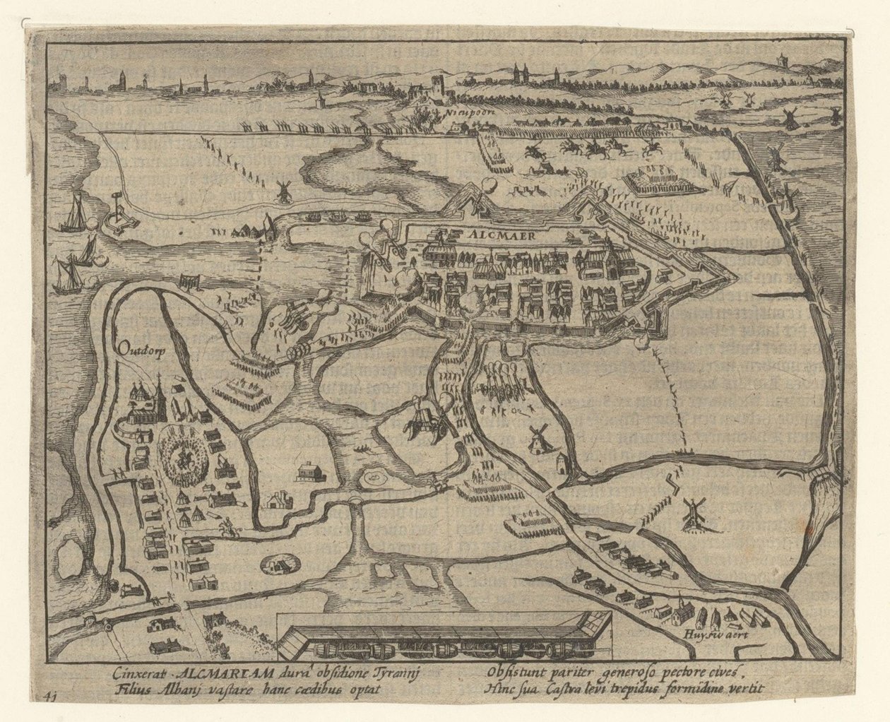 Alkmaarin piiritys, 1573 tekijältä Simon Frisius