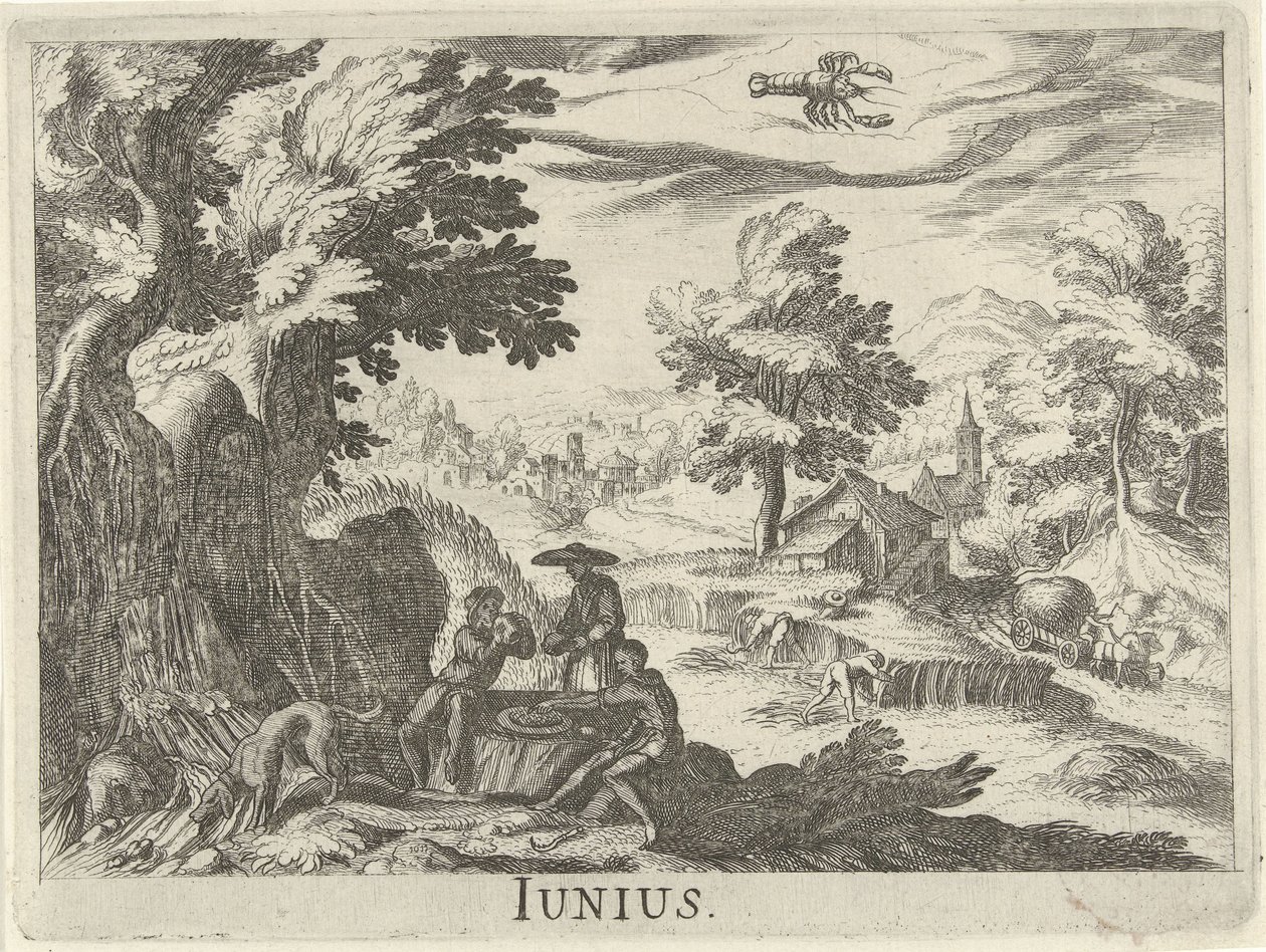 kesäkuuta Junius (otsikko esineessä) Kaksitoista kuukautta (sarjan nimi) tekijältä Simon Frisius