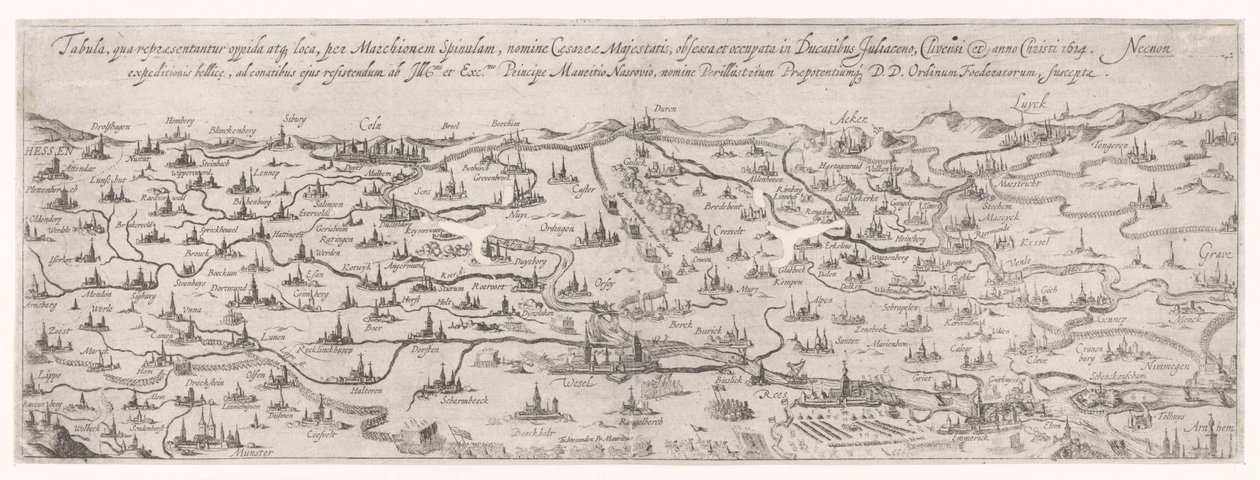 Gulikin herttuakunnan kartta, 1614 tekijältä Simon Frisius