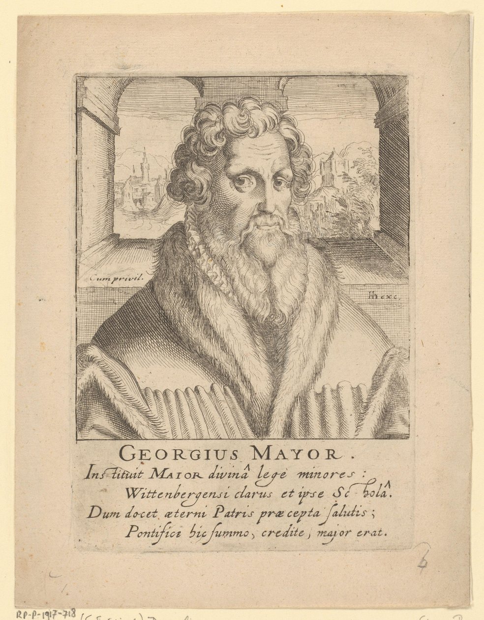 Georg Majorin muotokuva tekijältä Simon Frisius
