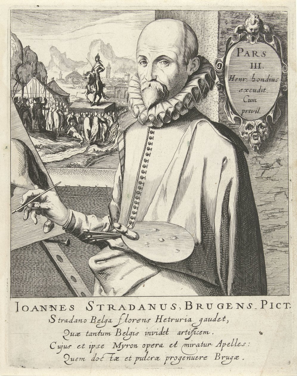 Jan van der Straetin muotokuva tekijältä Simon Frisius
