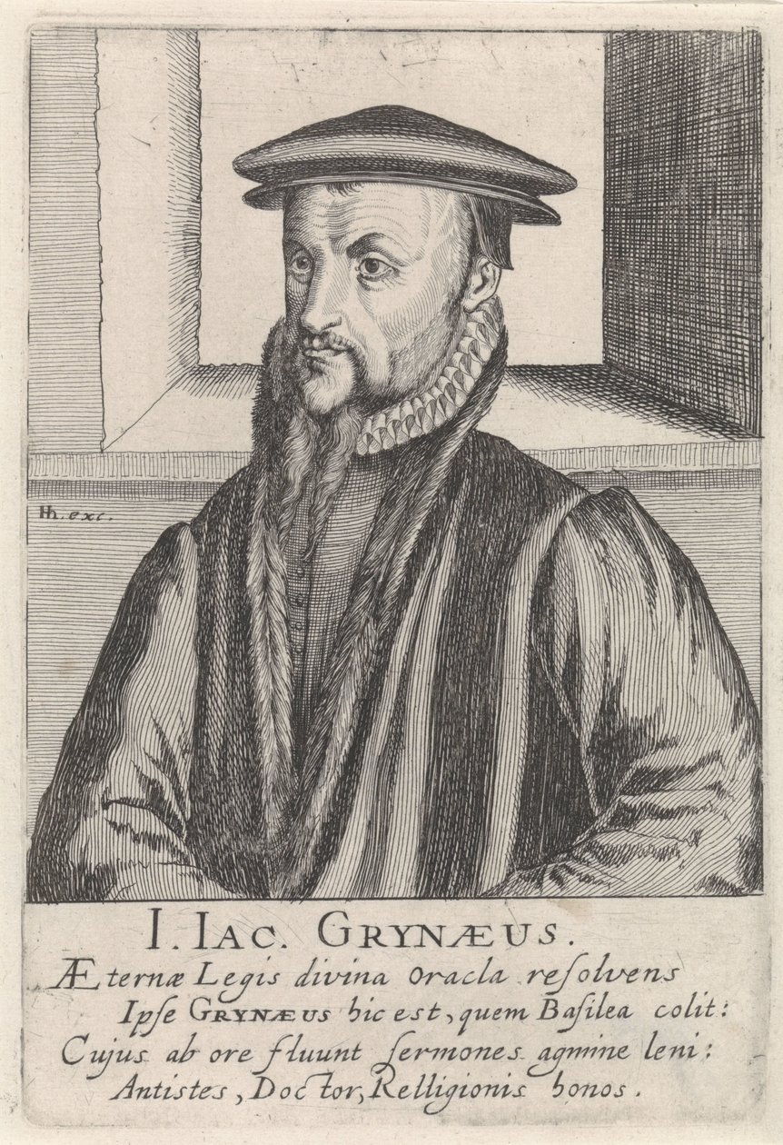 Johann-Jacob Grynaeuksen muotokuva tekijältä Simon Frisius