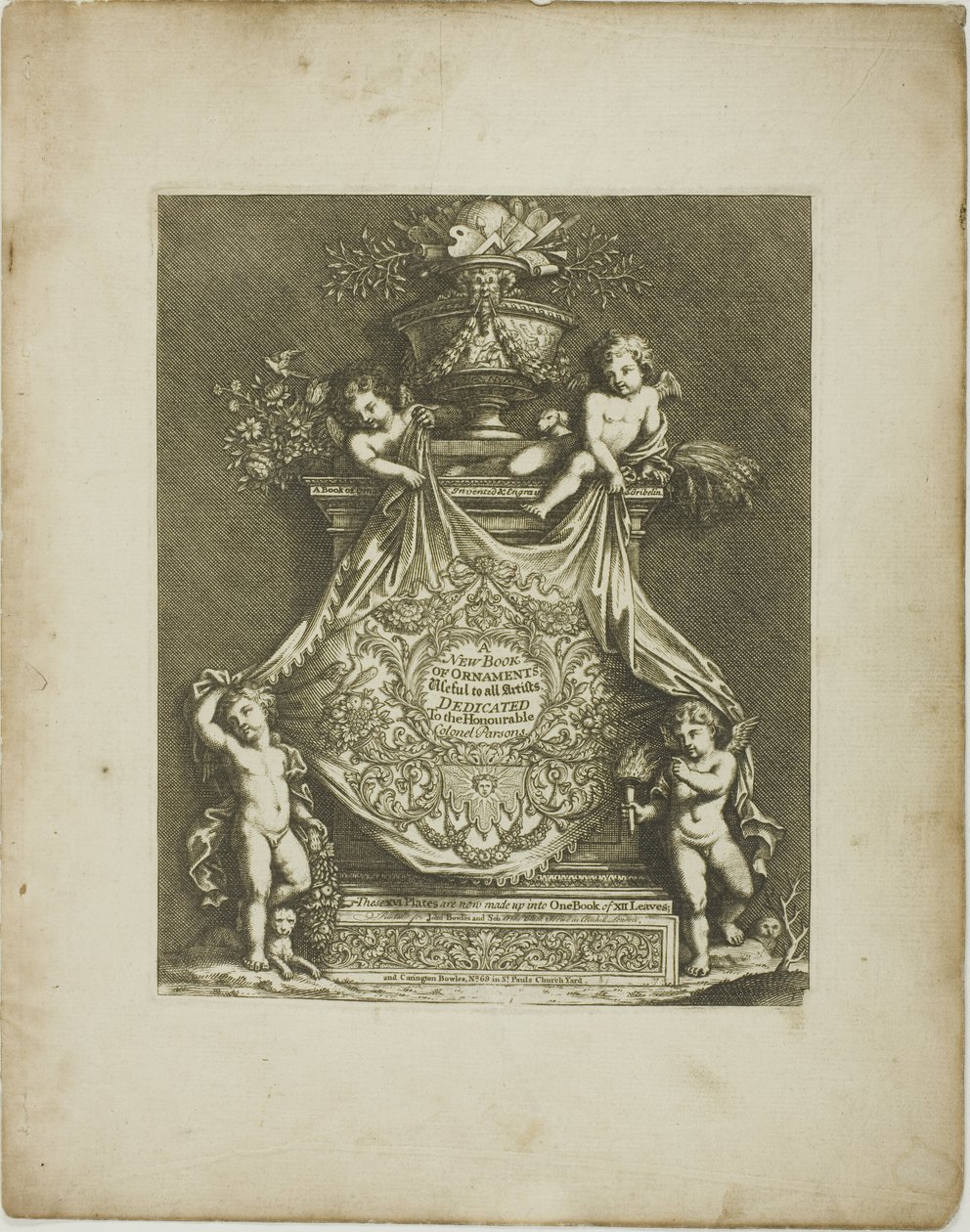 Levy yksi, kirjasta A New Book of Ornaments (Uusi koristekirja) tekijältä Simon Gribelin II