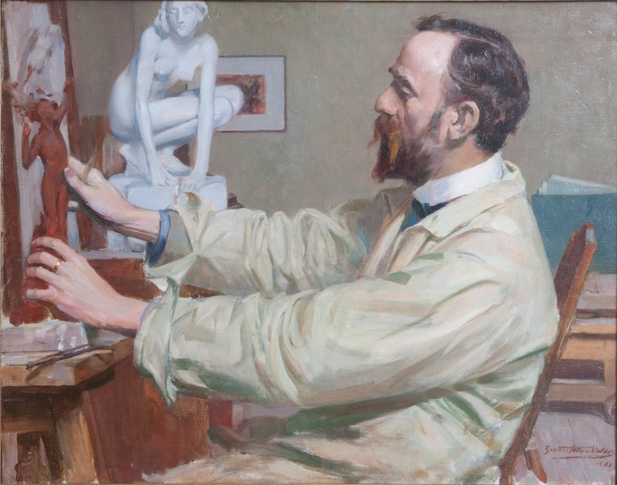 "Sir William Goscombe John", 1860-1952, 1900-luku tekijältä Simon Harmon Vedder