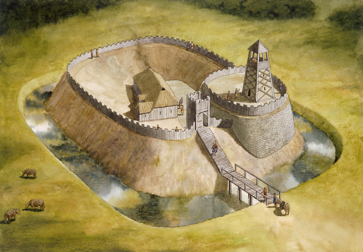 Helmsley Castle, North Yorkshire, 1100-luku 1990-c2010 tekijältä Simon Hayfield