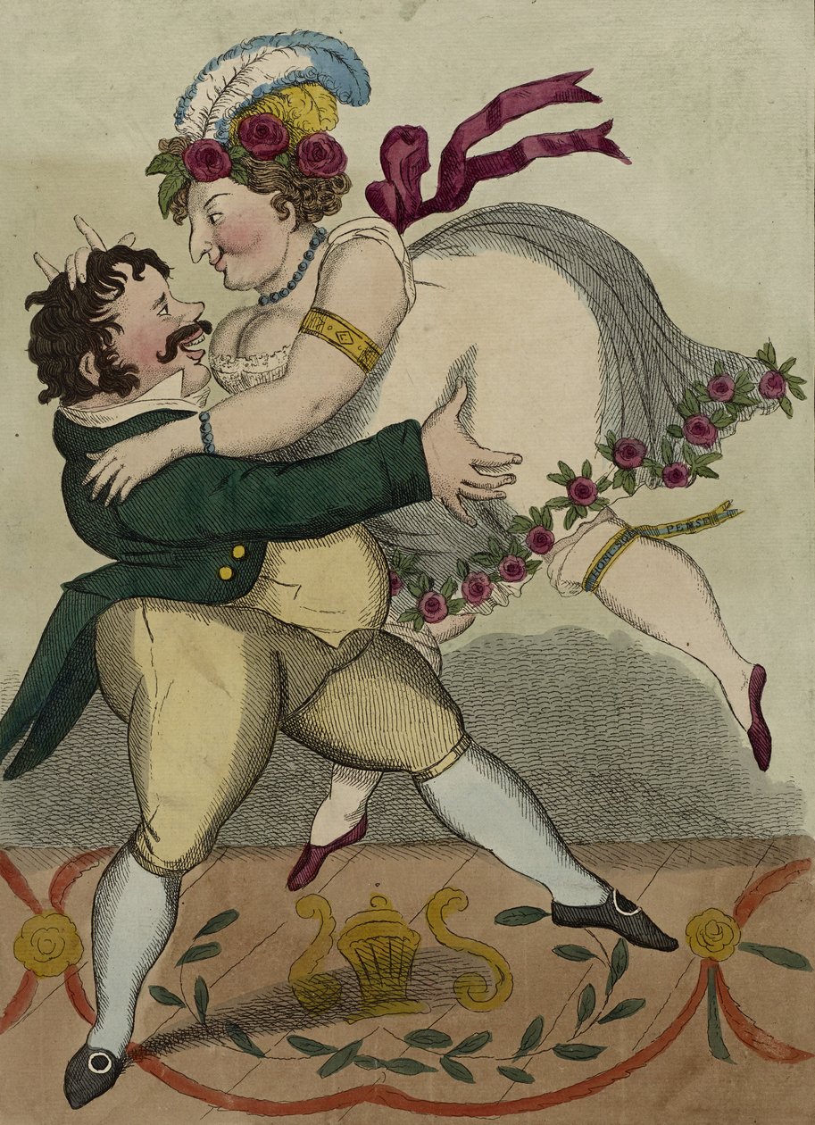 Uusi saksalainen valssi, noin 1818 luvulla (käsinvärinen etsaus) tekijältä Simon Hehl