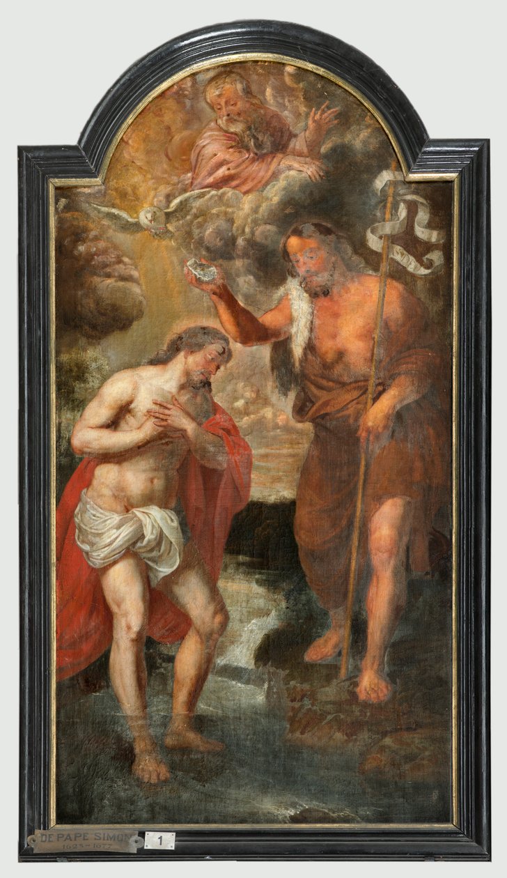 Seurakuntakirkko (Sint-Walburgakerk). Maalaus, triptyykki. Simon De Pape (?). Kristittyjen orjien lunastus turkkilaisille. tekijältä Simon II de Pape
