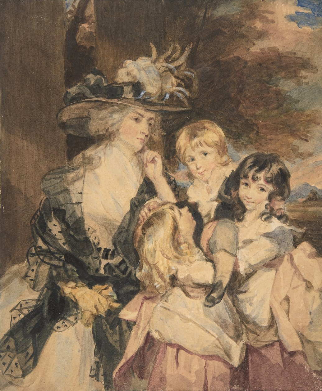 Lady Smith ja hänen lapsensa, 1800-1872. tekijältä Simon Jacques Rochard