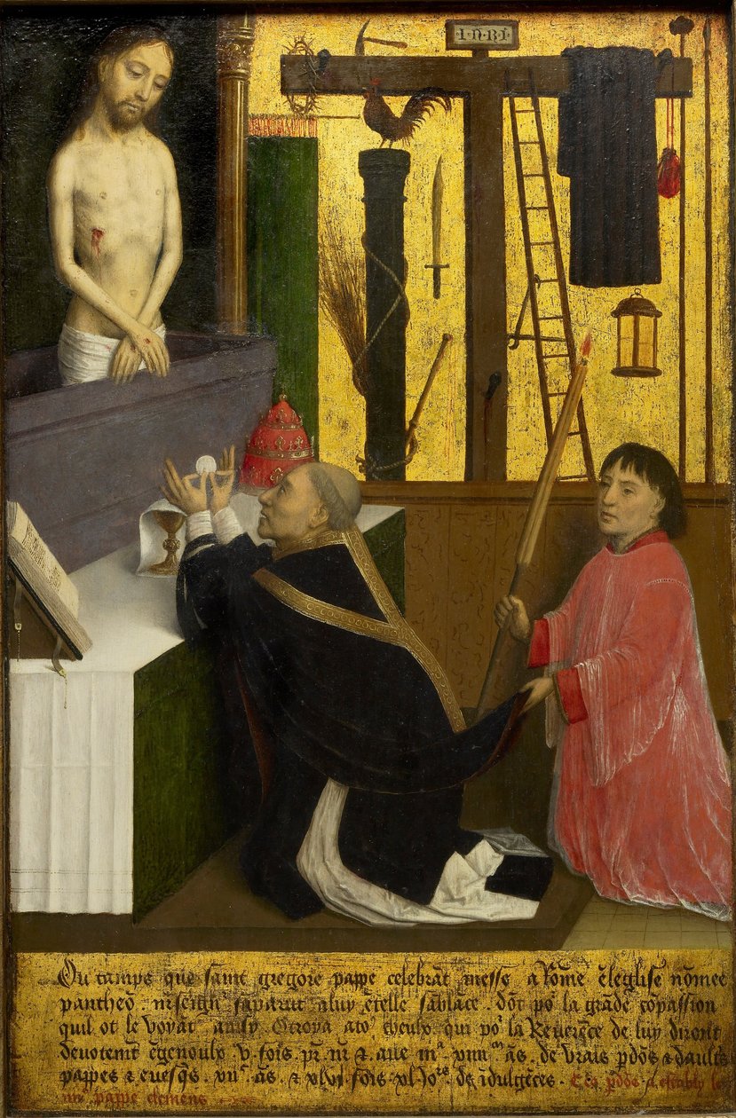 Pyhän Gregoryn messu - Marmion, Simon (n. 1425-1489) - n. 1460 - Öljy puulle - 45,1x29,4 - Ontarion taidegalleria tekijältä Simon Marmion
