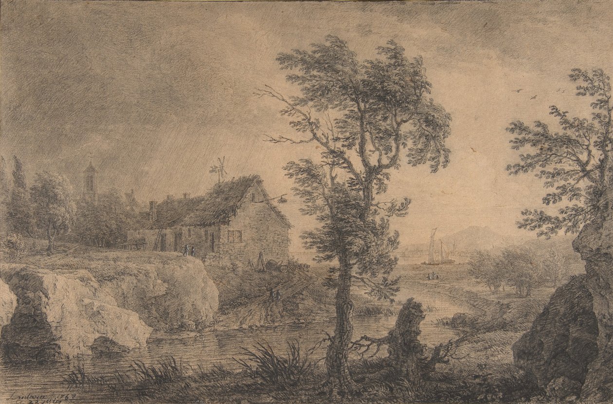 Joen mutka, 1767. tekijältä Simon Mathurin Lantara