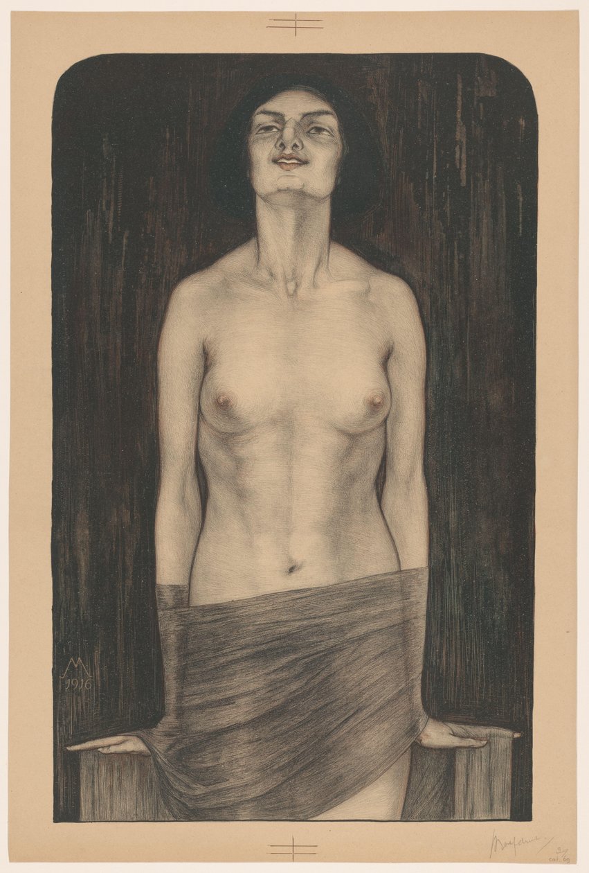 Pysyvä nainen paljas ylävartalo Vampyyri (Salomé) (alkuperäinen nimi) tekijältä Simon Moulijn