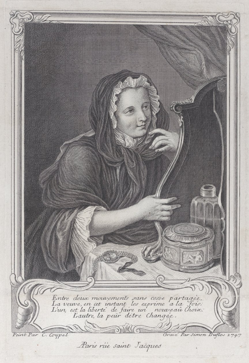 Coquettish Widow, 1747, 1747. tekijältä Simon Nicolas Duflos