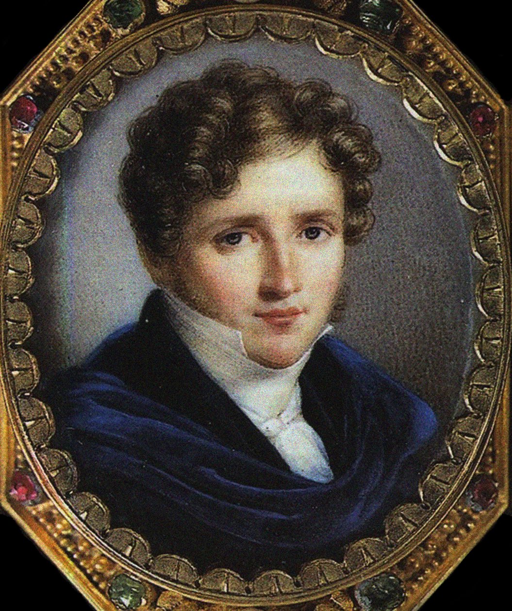 Kirjailija Alfred de Vignyn muotokuva 1797-1863, 1825 tekijältä Simon Nicolas Mansion