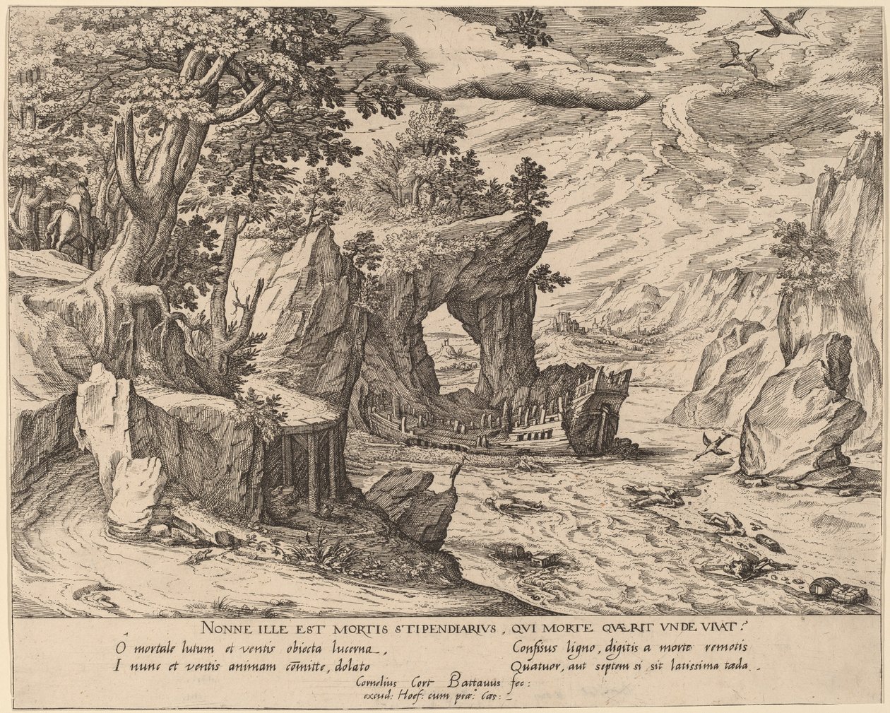 Haaksirikon jälkeen tekijältä Simon Novellanus after Cornelis Cort