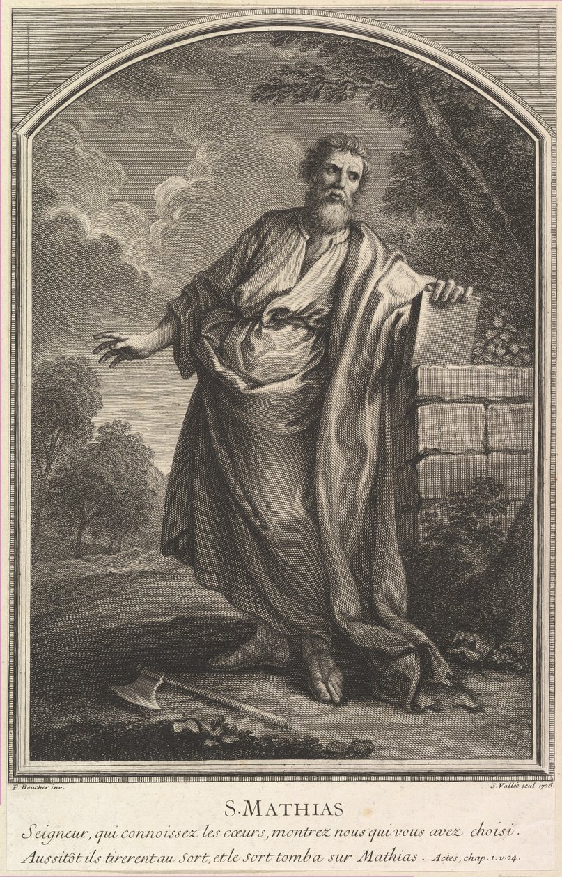 Pyhä Mathias, 1726. tekijältä Simon Vallee