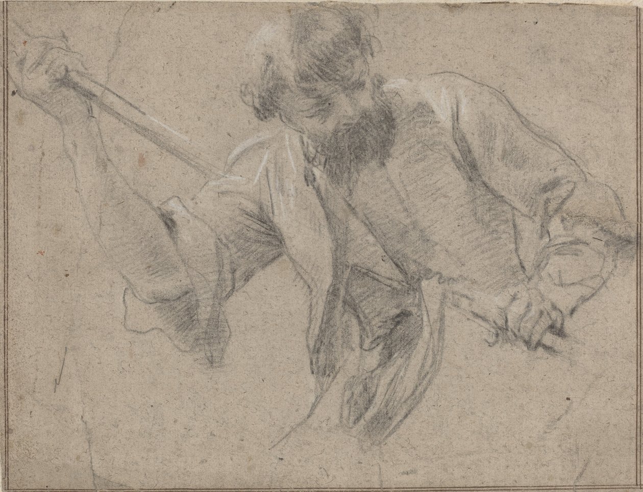 Parrakas mies esikunnalla tekijältä Simon Vouet