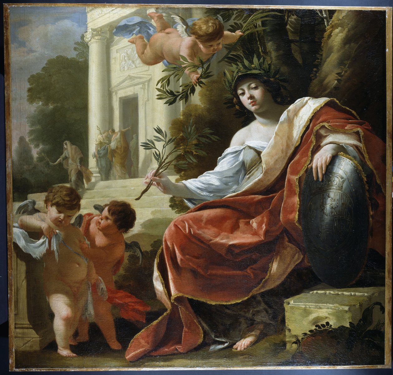 Rauhan allegoria (öljy kankaalle) tekijältä Simon Vouet