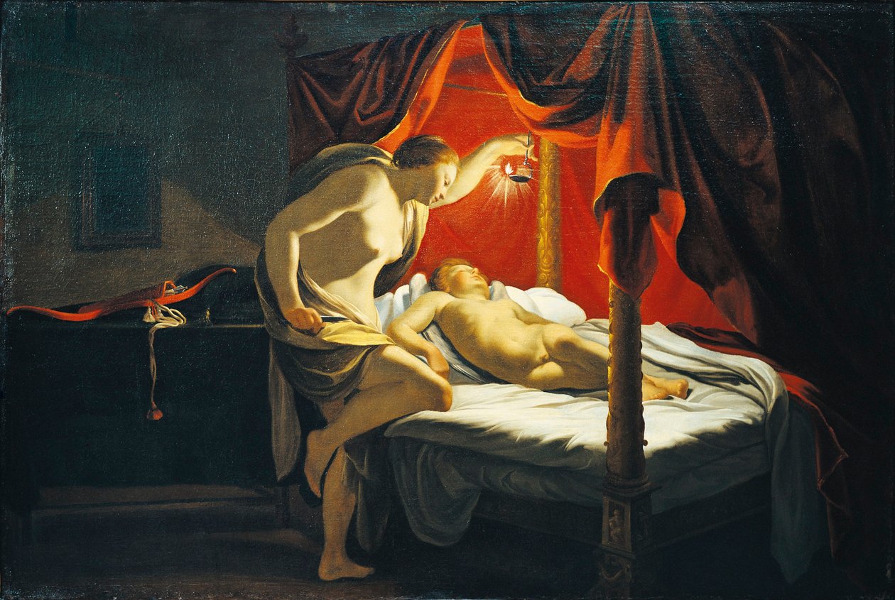 Ranska, Lyon, Rakkaus ja psyyke (öljy kankaalle) tekijältä Simon Vouet