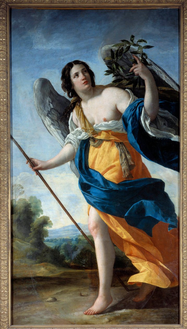 La vertu Simon Vouetin (1590-1649) maalaus 1600-luvun su. 2,1x1,13 m tekijältä Simon Vouet