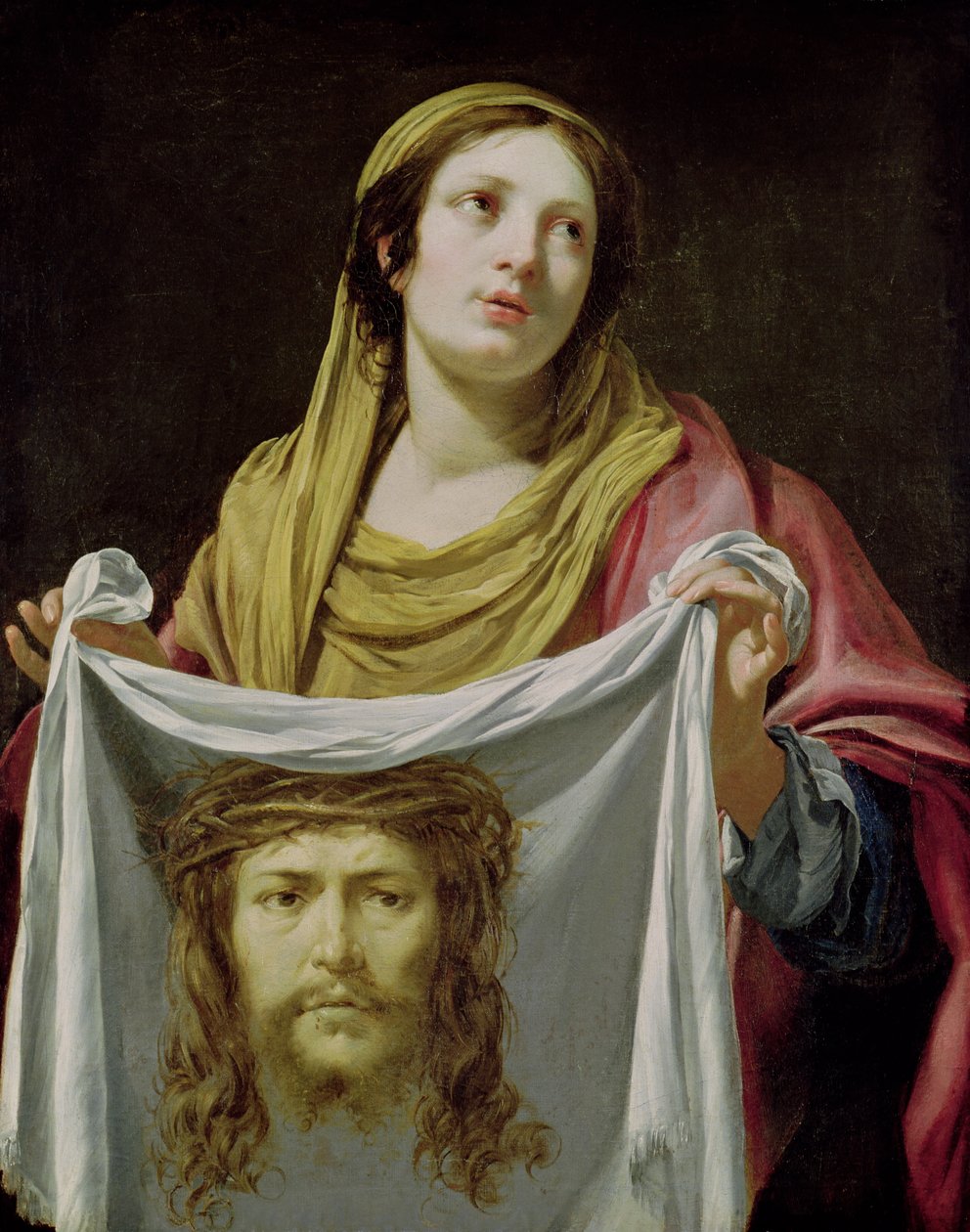 Pyhä Veronica pitelee pyhää liinaa tekijältä Simon Vouet