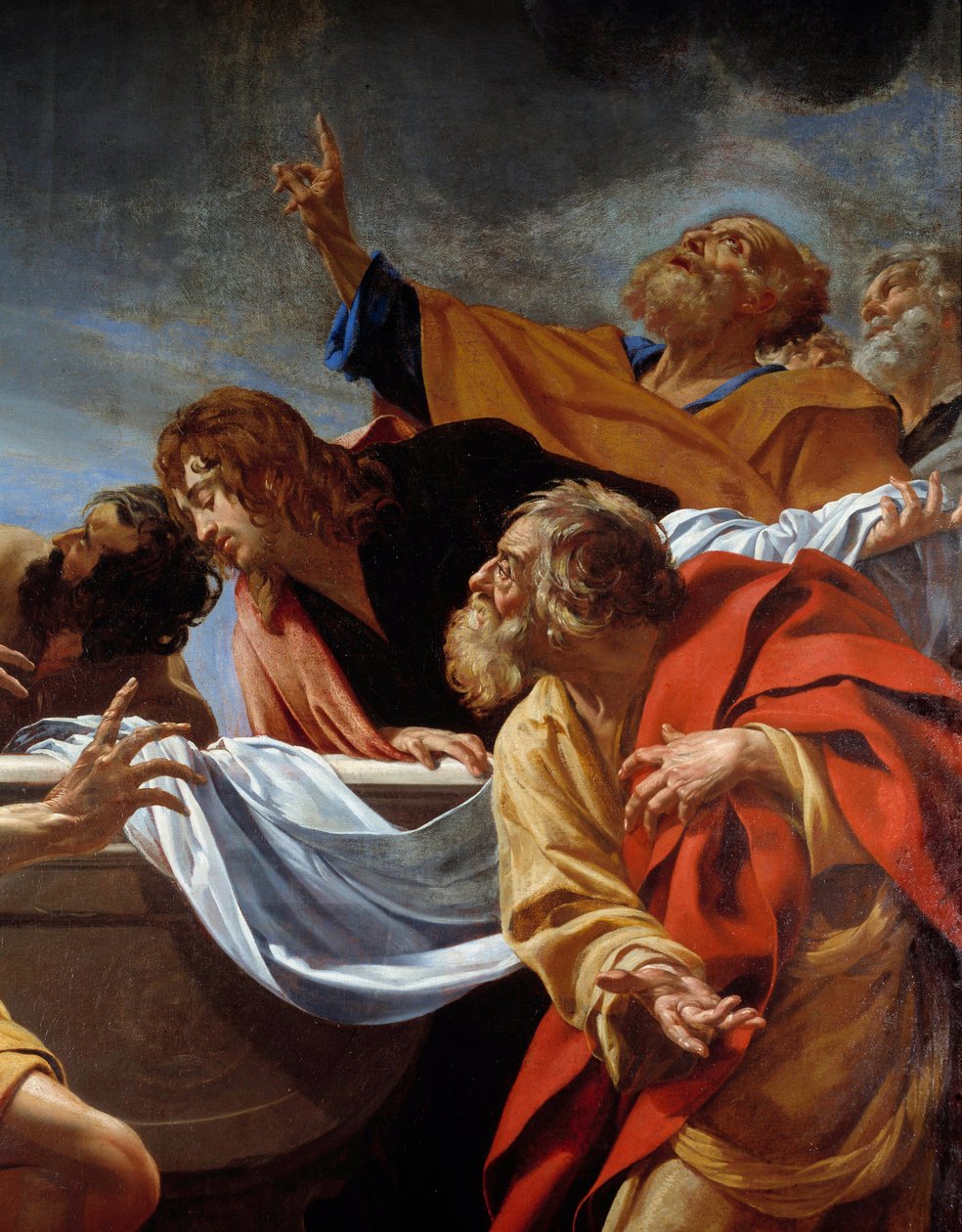 Apotres Neitsyt haudalla Yksityiskohta Simon Vouet