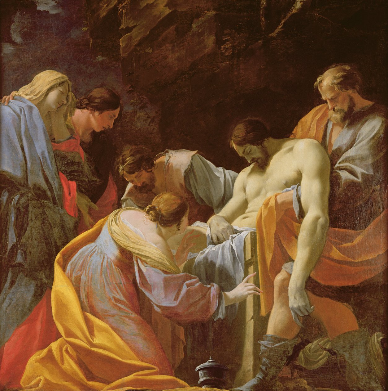 Kristuksen hautaus tekijältä Simon Vouet