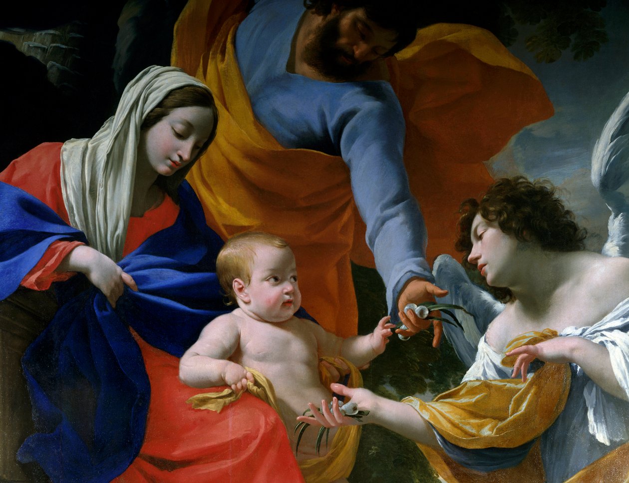 Loput Pyhän perheen yksityiskohdista. Simon Vouet