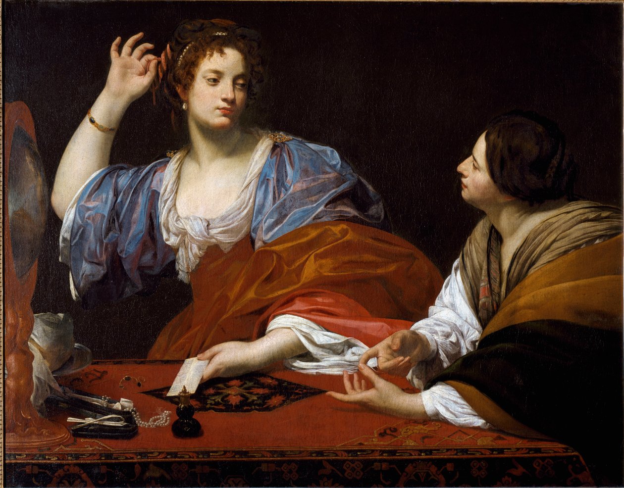 Sisaret Martha ja Maria Betanialainen (öljy kankaalle tekijältä Simon Vouet