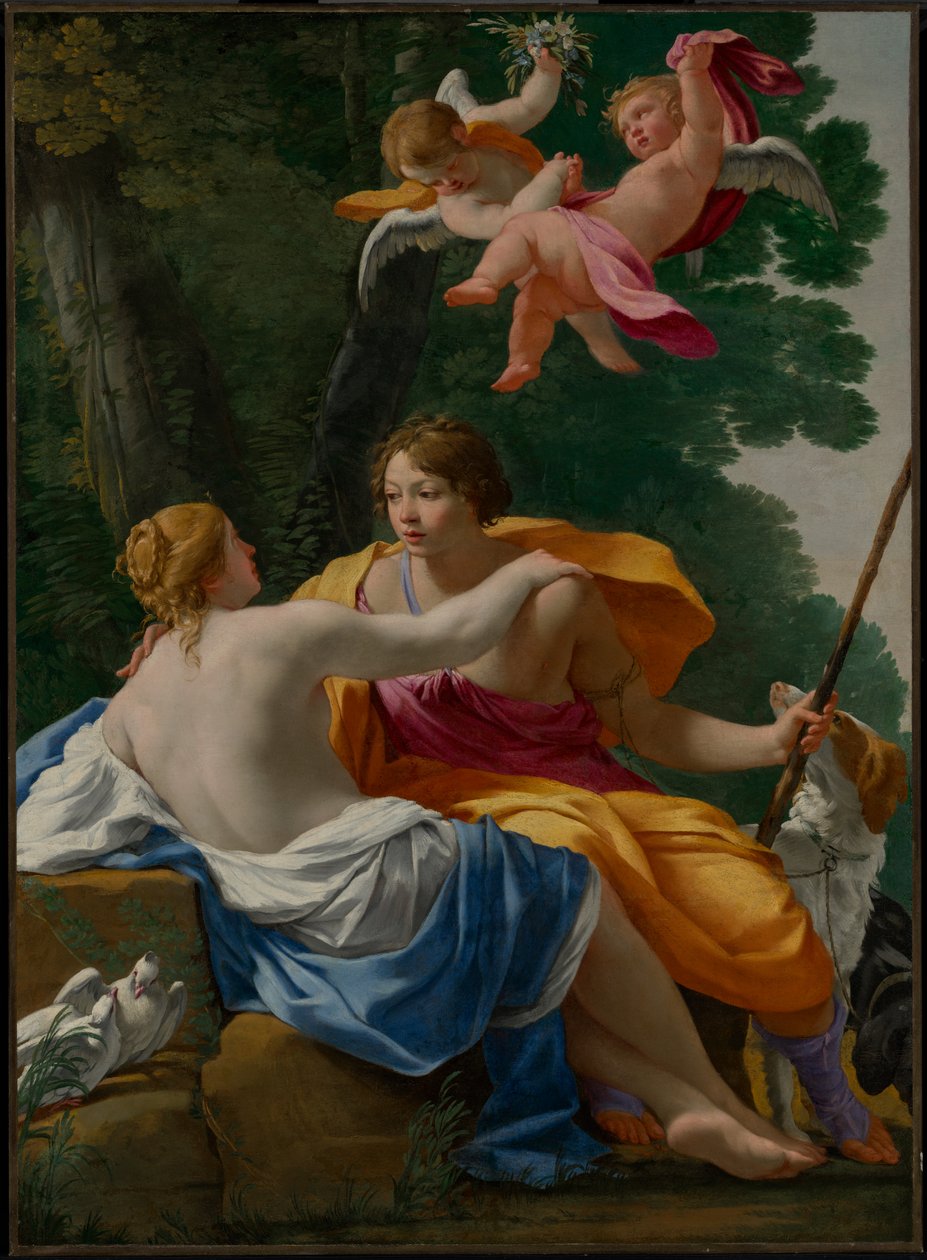 Venus und Adonis tekijältä Simon Vouet