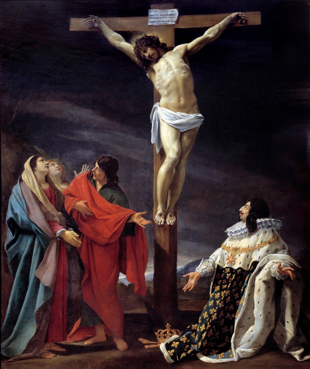 Kuningas Ludvig XIII:n (1601-1643) lupaus Simon Vouetin (1590-1649) maalaus ja työpaja tekijältä Simon Vouet