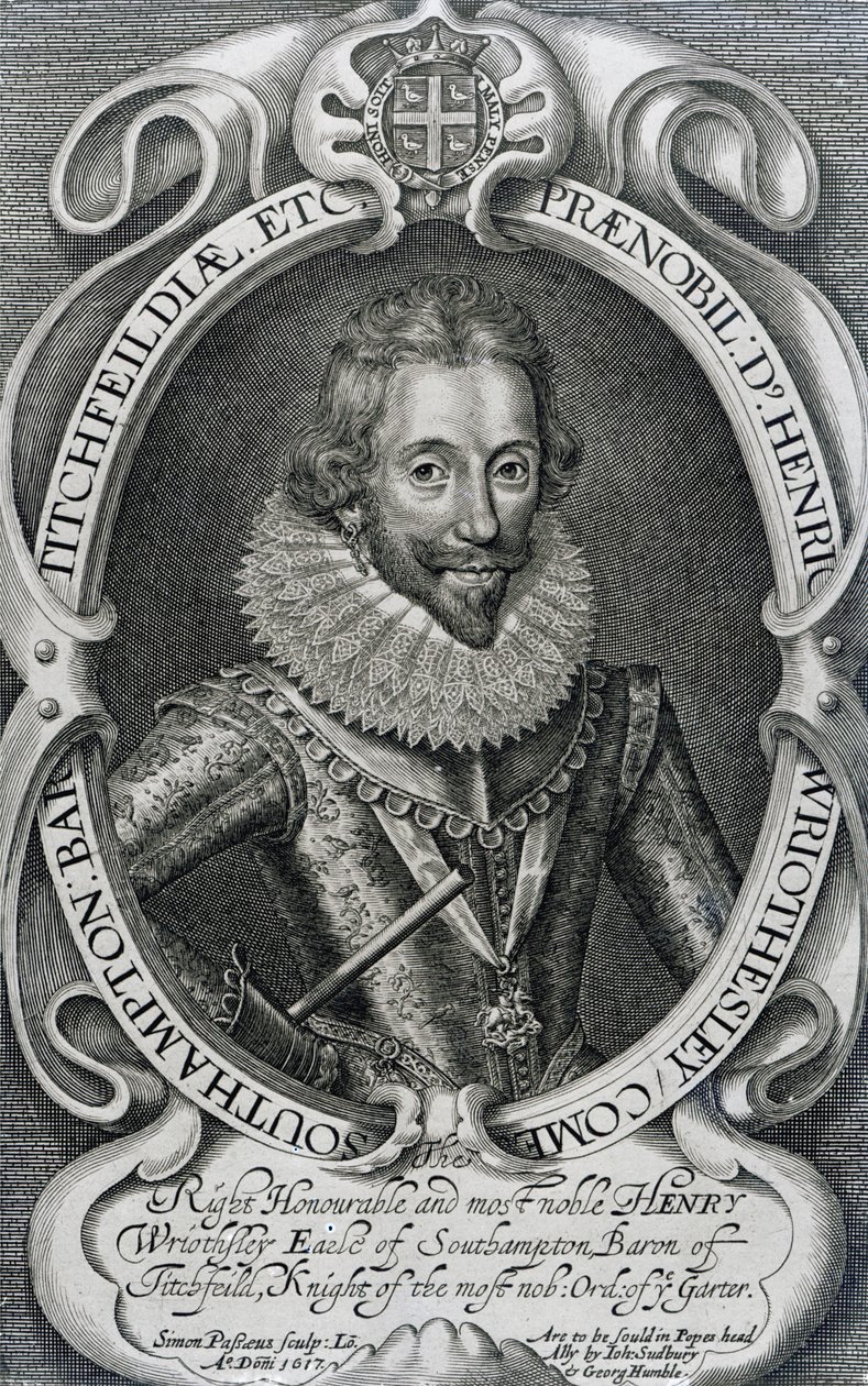 Henry Wriothesley, Southamptonin 3. jaarli, 1617. tekijältä Simon de Passe