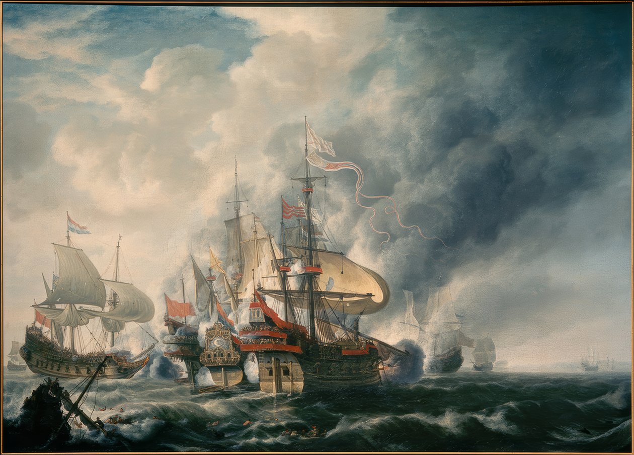 Amiraali Joris van Spilbergen taistelussa Perun rannikolla, 17. heinäkuuta 1615 tekijältä Simon de Vlieger