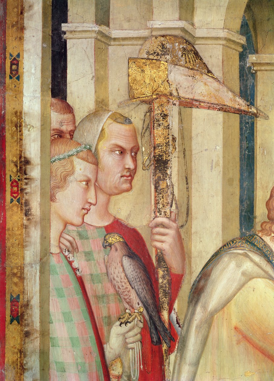 Yksityiskohta haukkametsästäjästä St. Martinin elämästä, n. 1326 tekijältä Simone Martini