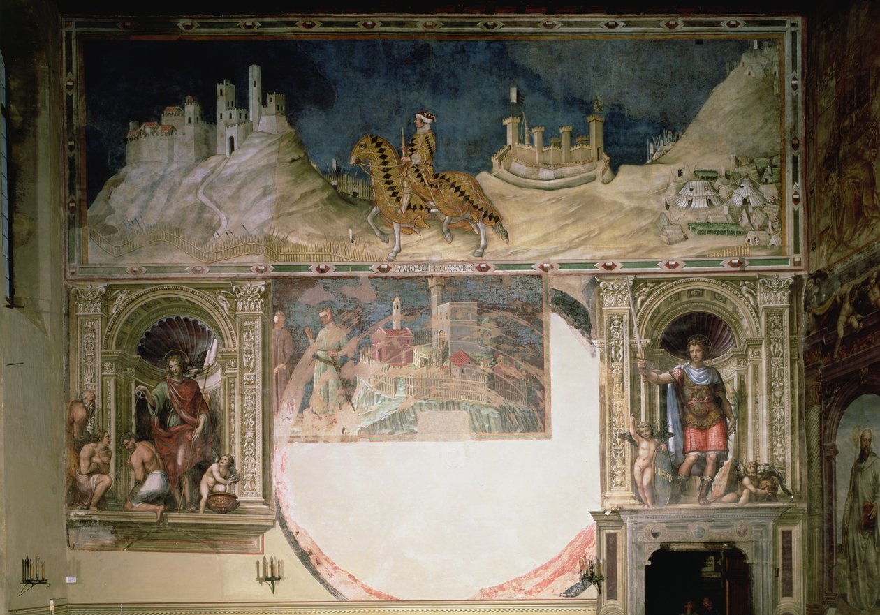 Guidoriccio da Fogliano piirittämässä Monte Massia tekijältä Simone Martini