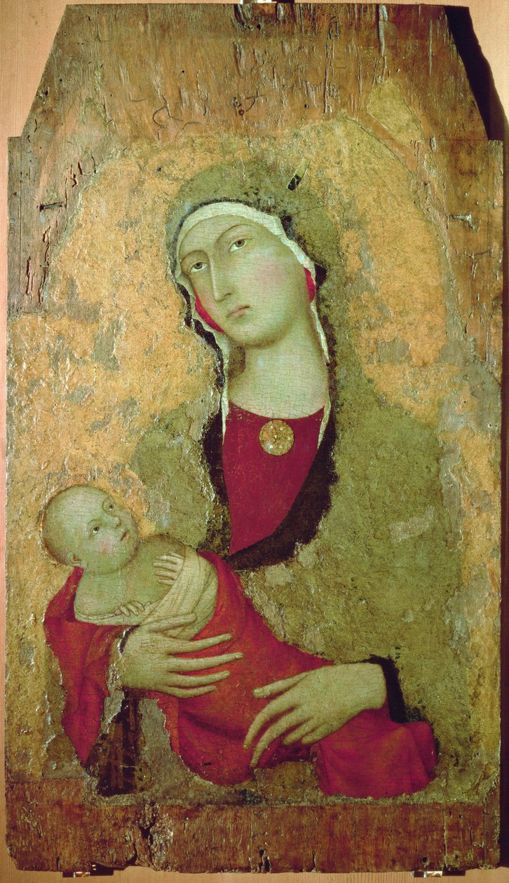 Madonna ja lapsi (tempera paneelissa) tekijältä Simone Martini