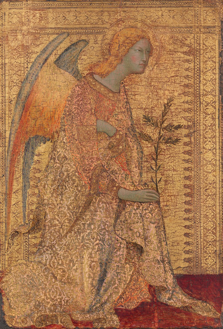 Enkeli Marian ilmestys, noin 1333 (tempera paneelille) tekijältä Simone Martini