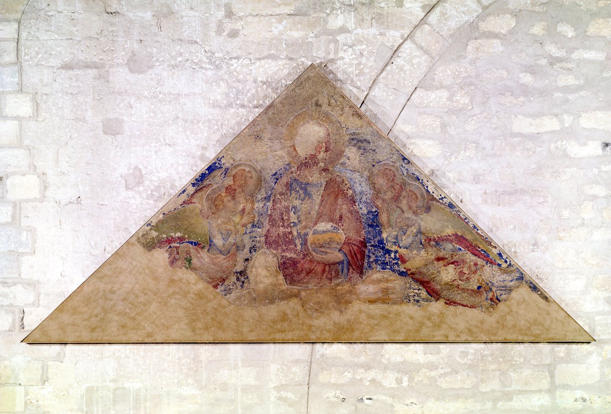 Tympanumi, joka kuvaa Vapahtajan siunausta, 1341 (katso myös 195590) tekijältä Simone Martini