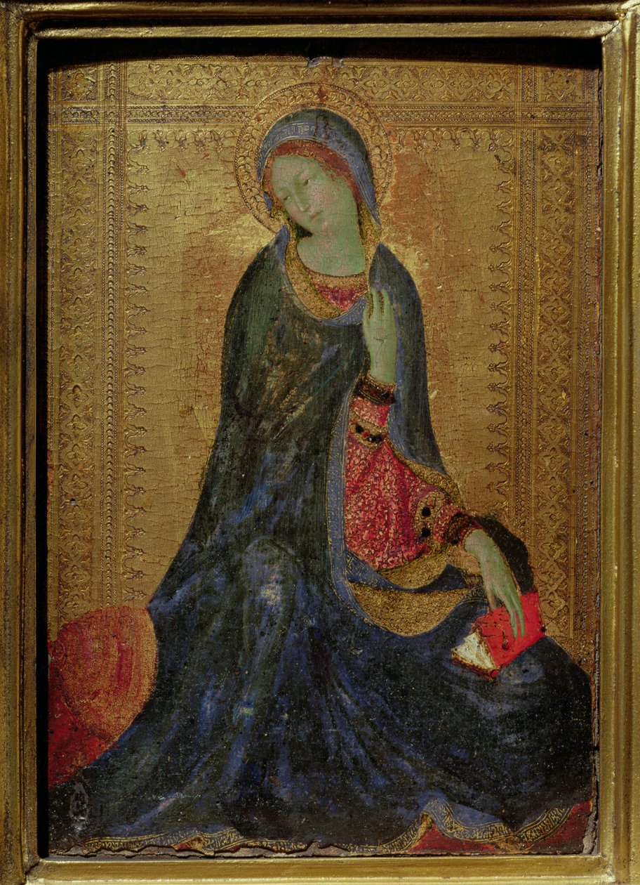 Virgin Annunciate, diptyykin oikea paneeli, 1340-44 (tempera paneelissa) tekijältä Simone Martini