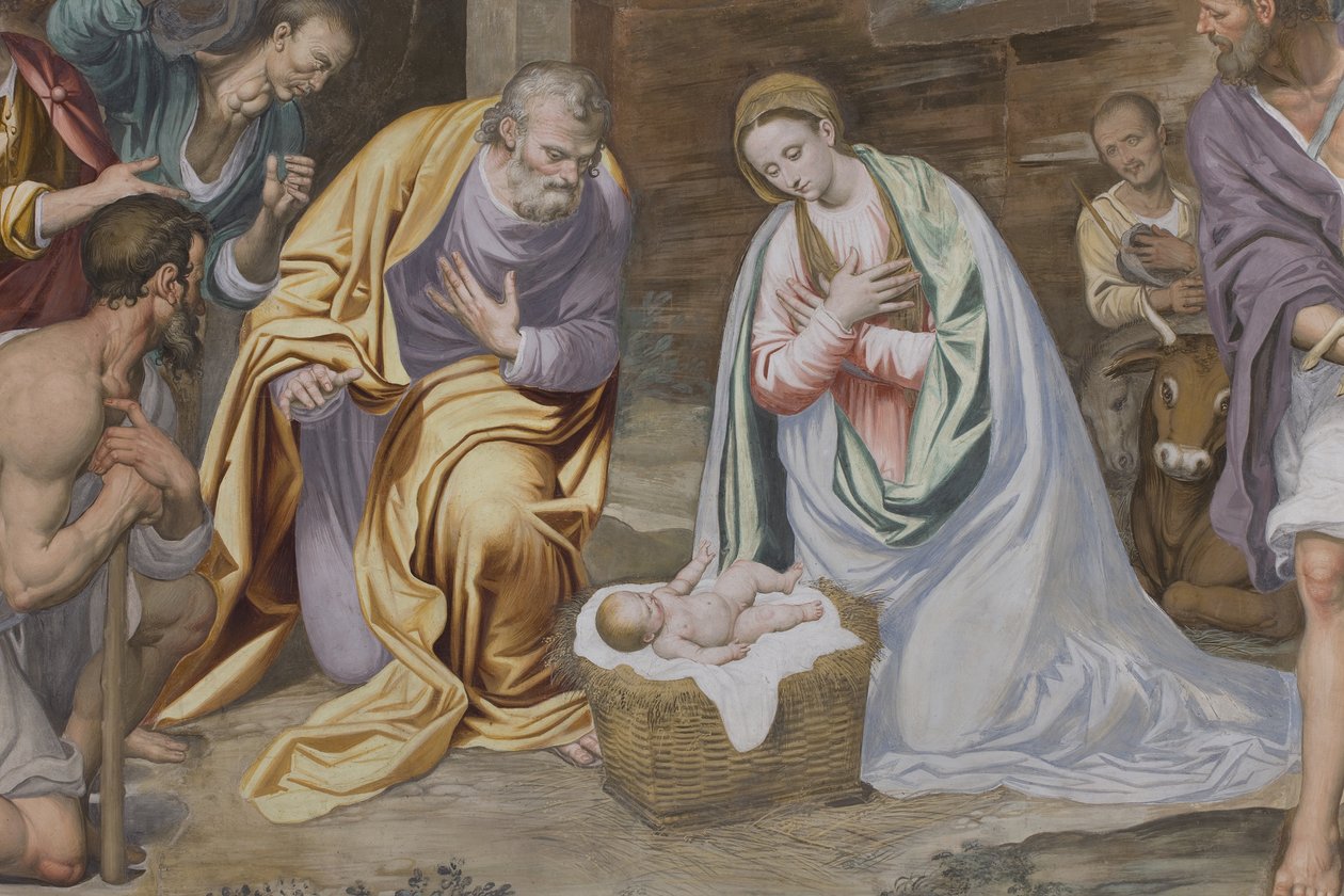 Paimenten palvonta, 1578-82 tekijältä Simone Veneziano Peterzano