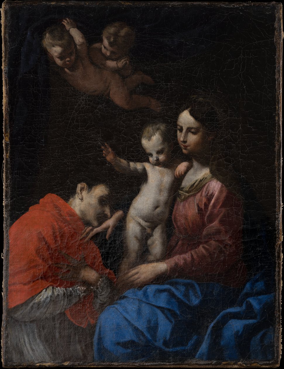 Madonna ja lapsi, jota pyhä Carlo Borromeo palvoi tekijältä Simone Cantarini