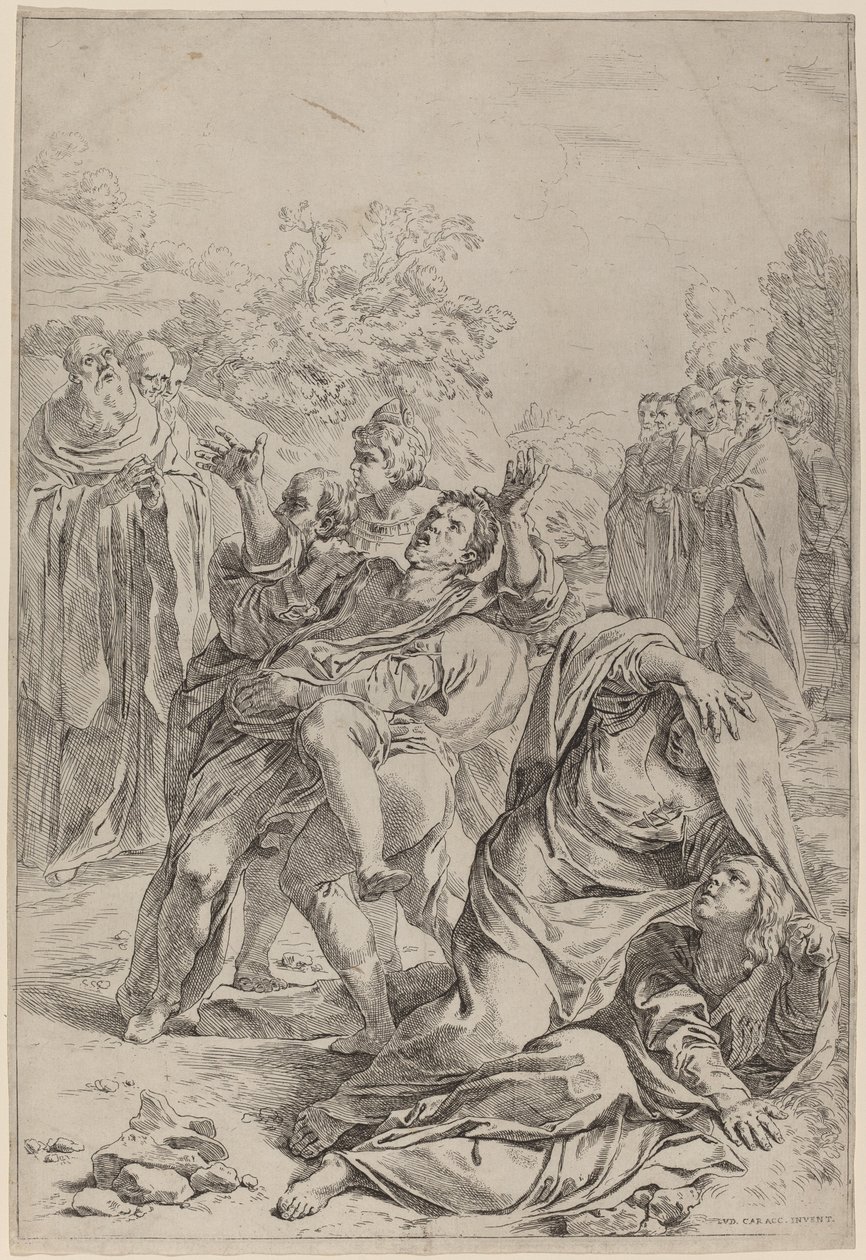 Pyhä Benedictus parantaa riivattuja tekijältä Simone Cantarini after Lodovico Carracci