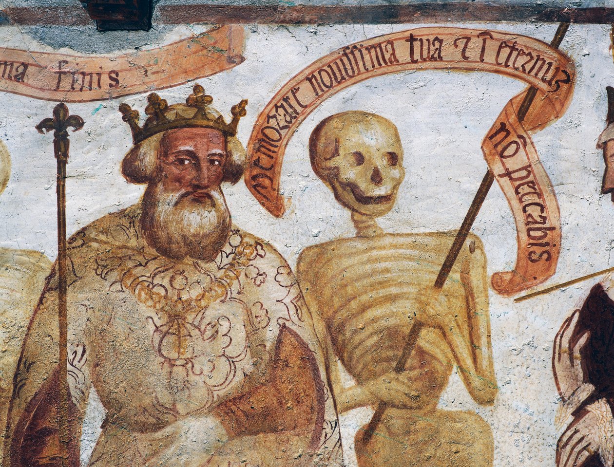Death with the King, detall de The Dance of Deathfinnish tekijältä Simone II Baschenis