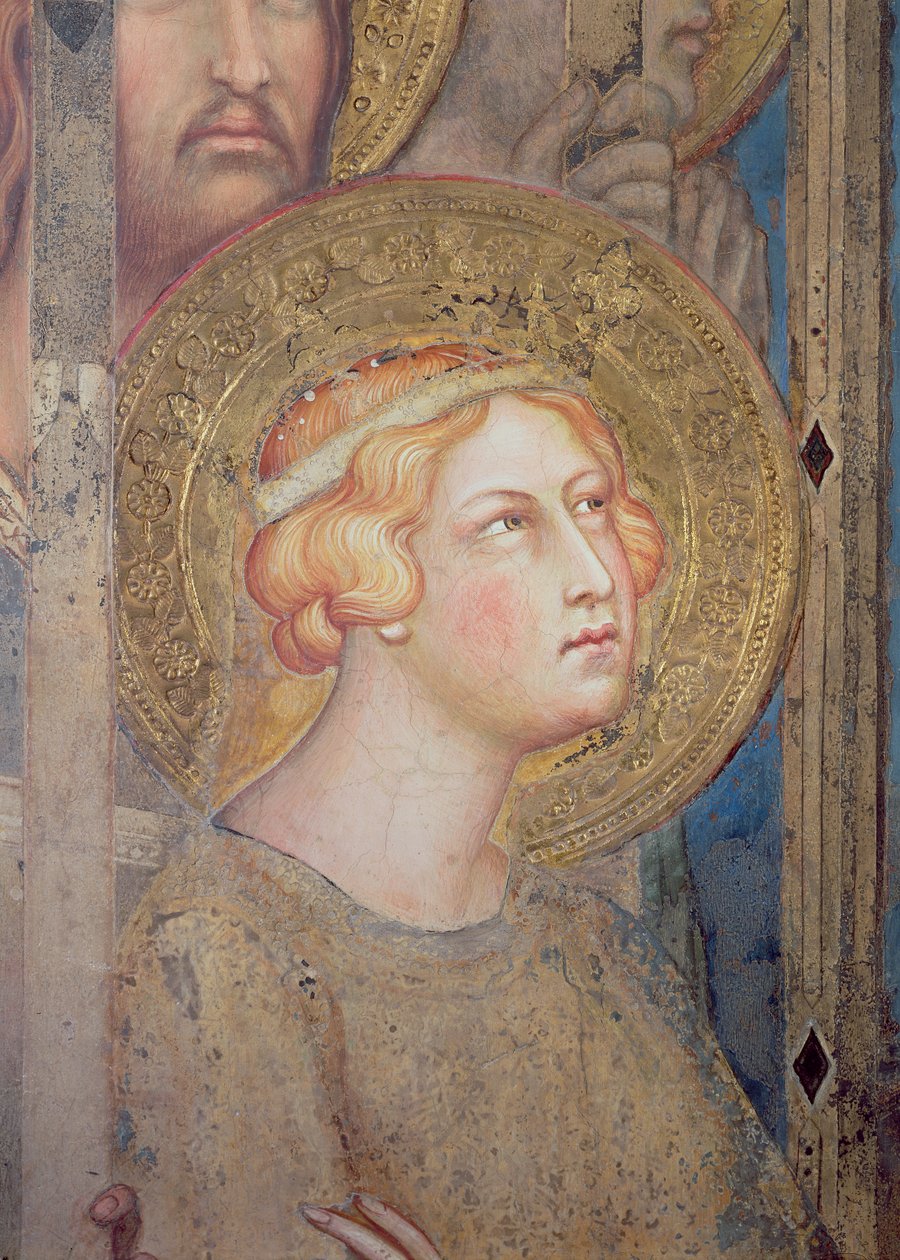 Maesta: St. Ursula, 1315 (yksityiskohta numerosta 51591) tekijältä Simone Martini