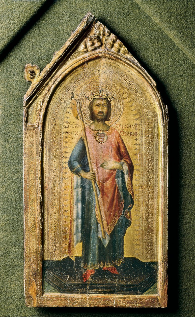 Pyhän Ladislausin muotokuva, Simone Martini, tempero puulla n. 1326 tekijältä Simone Martini