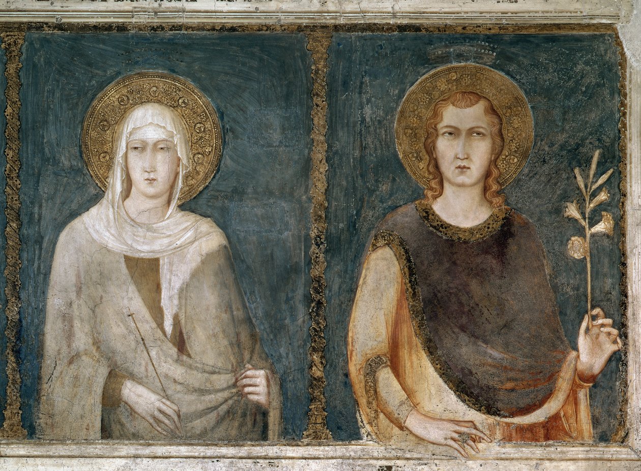 Pyhä Clara Assisilainen (Chiara Offreduccio di Favarone tekijältä Simone Martini