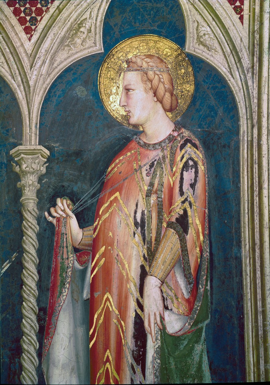 Pyhä Elizabeth Unkari (yksityiskohta, fresko tekijältä Simone Martini
