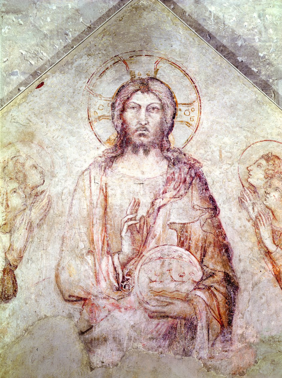 Tympanumi, joka kuvaa Vapahtajan siunausta, 1341 (yksityiskohta) (katso myös 195591) tekijältä Simone Martini