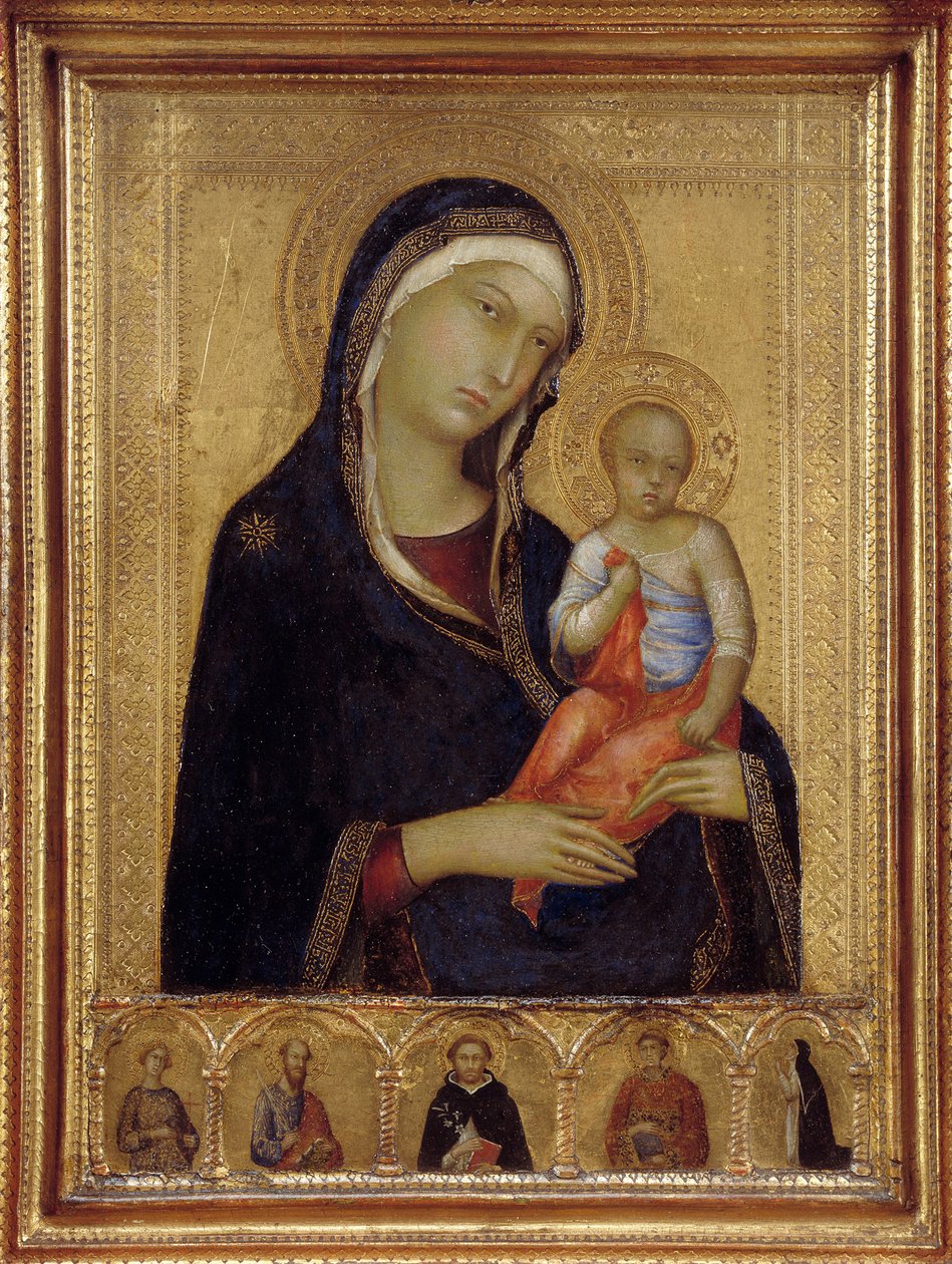 Neitsyt ja lapsi, c. 1324-1325 tekijältä Simone Martini di