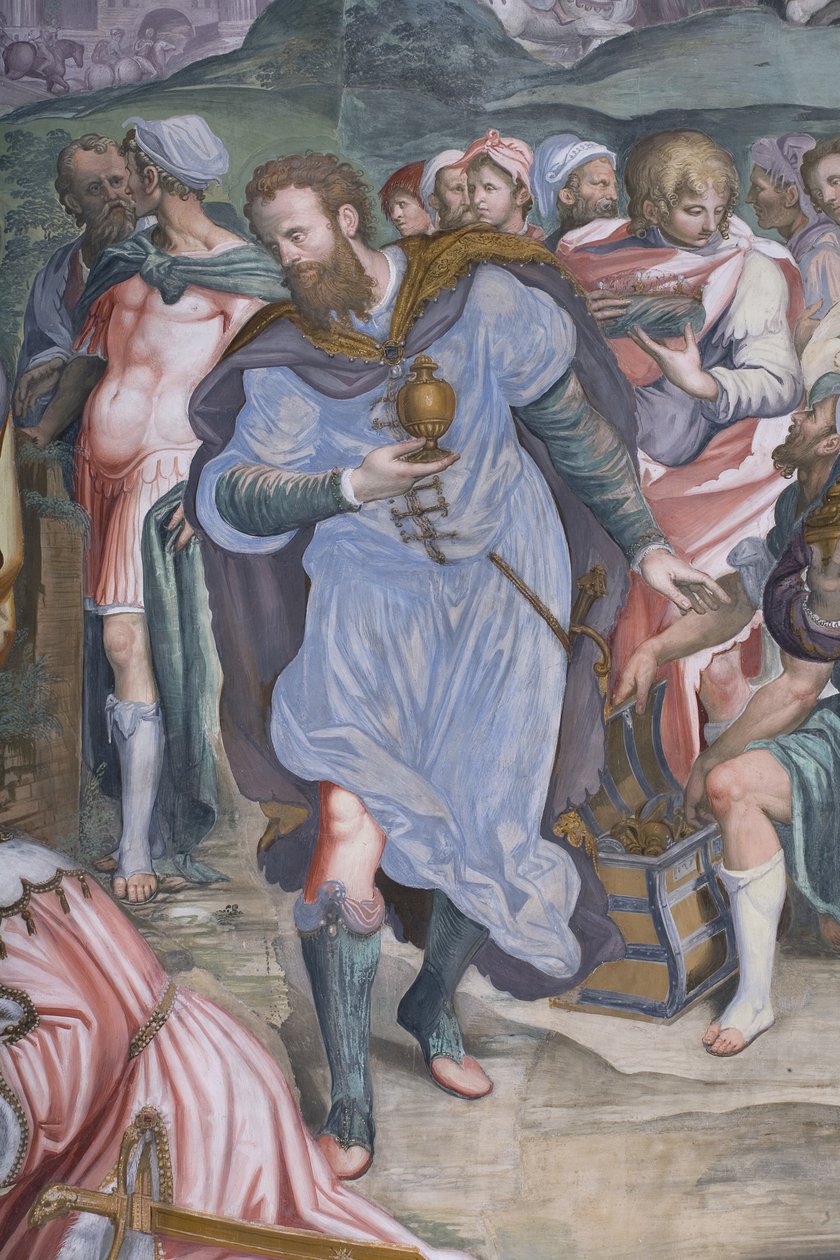 The Adoration of the Magi, Presbitery, 1578-82 (yksityiskohta numerosta 3497103) tekijältä Simone Veneziano Peterzano
